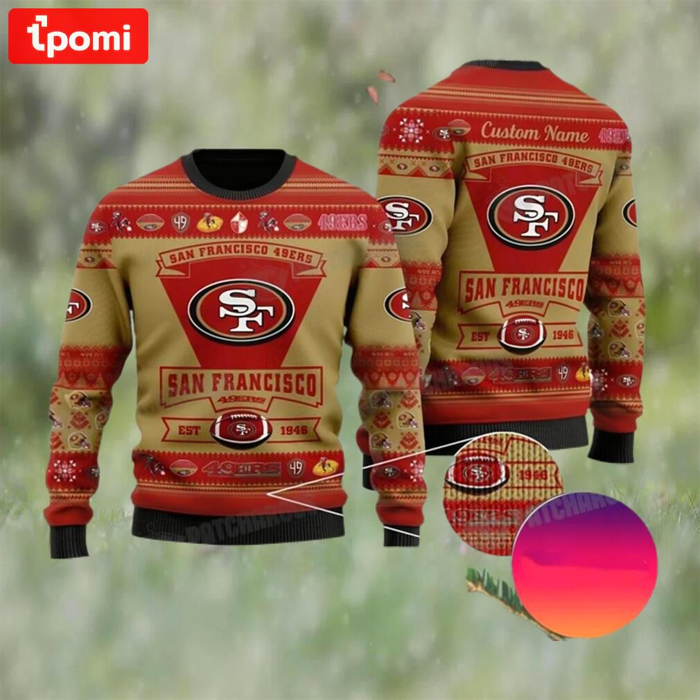 Personalized san francisco nfl est 1946 ugly christmas sweater 49ers gifts Christmas Ugly Sweater