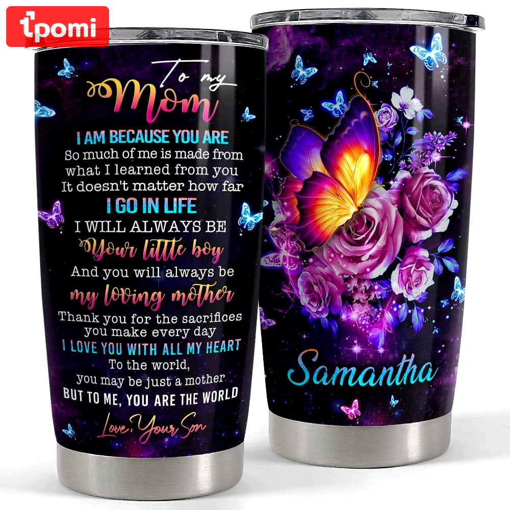 Personalized to my mom tumbler from son mother day gift Personalized Tumbler