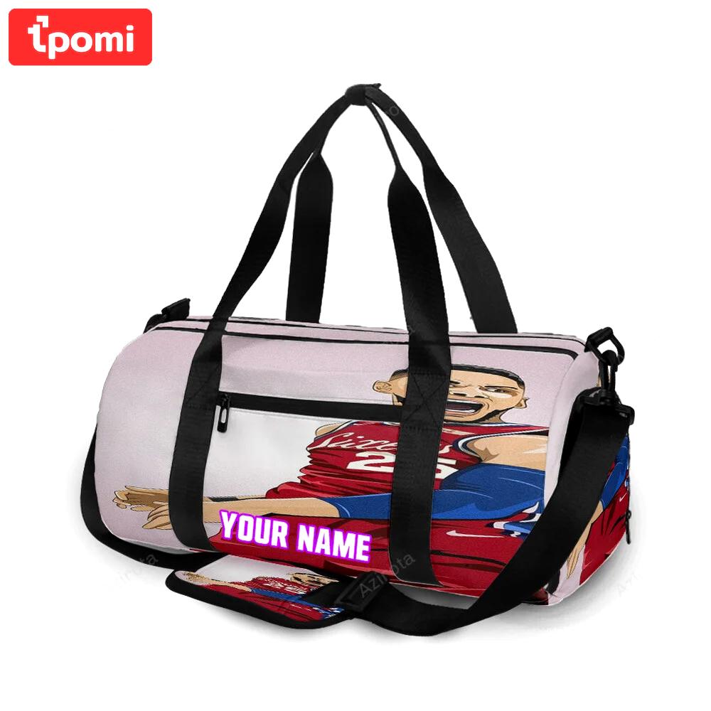 Philadelphia 76ers ben simmons art personalized name travel bag gym bag 2218 Travel Bag