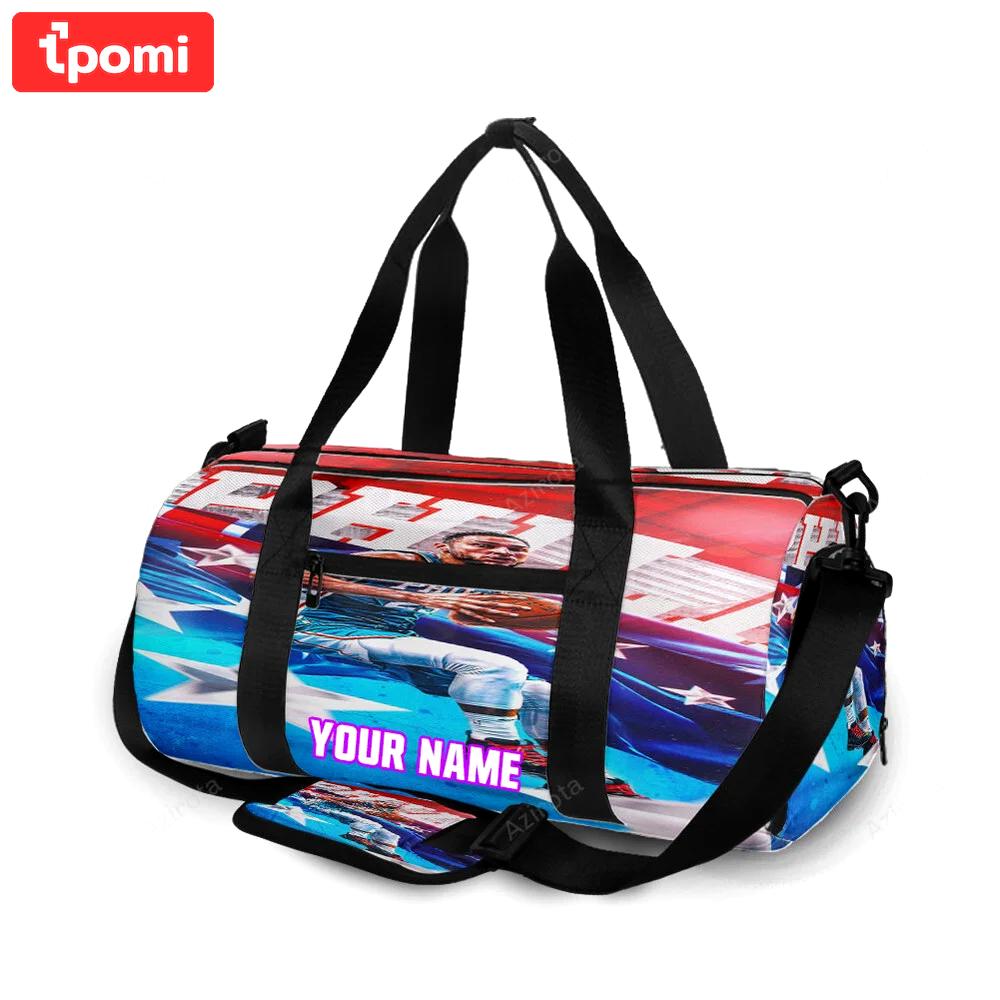 Philadelphia 76ers ben simmons flag personalized name travel bag gym bag 2188 Travel Bag