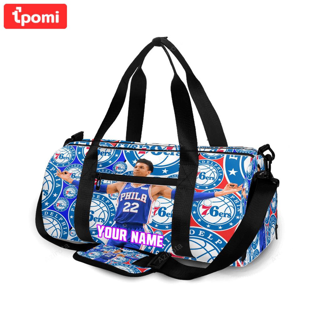 Philadelphia 76ers matisse thybullepersonalized name travel bag gym bag 2223 Travel Bag