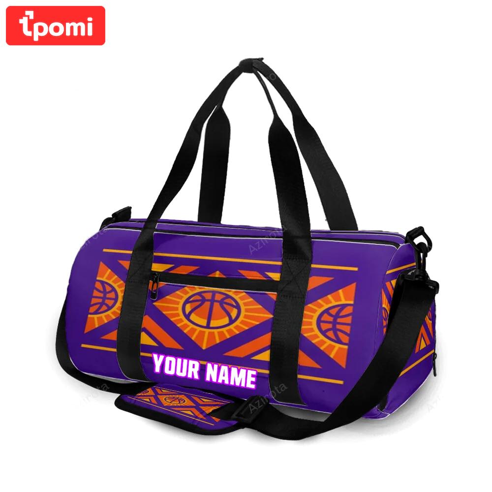 Phoenix suns emblem shape personalized name travel bag gym bag 2190 Travel Bag
