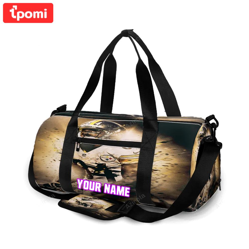 Pittsburgh steelers antonio brown no84 personalized name travel bag gym bag 1407 Travel Bag