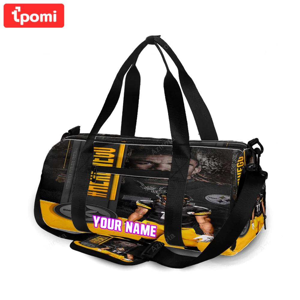 Pittsburgh steelers chase claypool no11 m2 personalized name travel bag gym bag 1592 Travel Bag