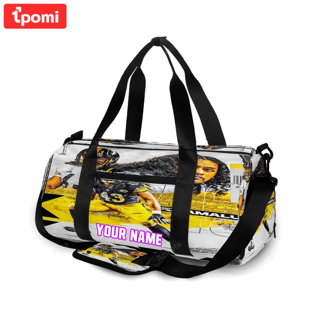Pittsburgh steelers troy polamalu no43 m2 personalized name travel bag gym bag 142 Travel Bag