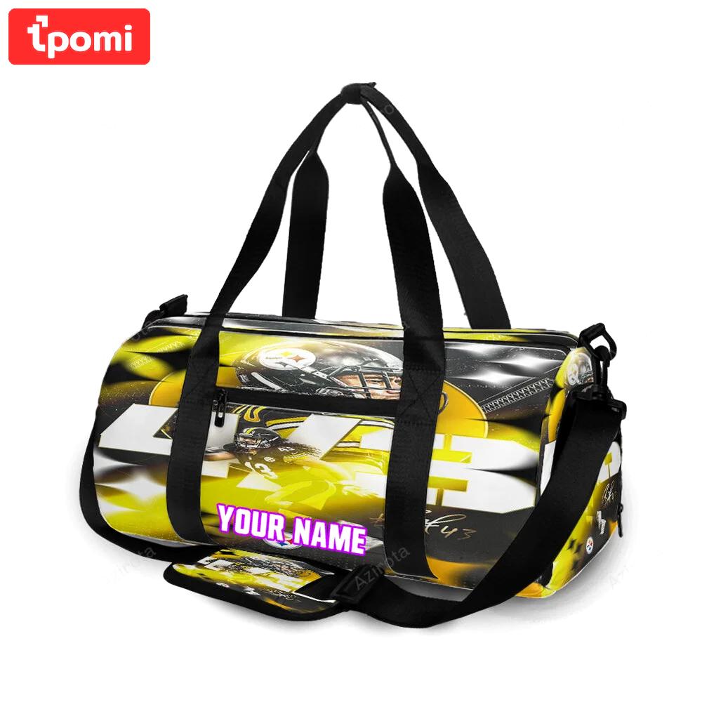 Pittsburgh steelers troy polamalu no43 m6 personalized name travel bag gym bag 1080 Travel Bag