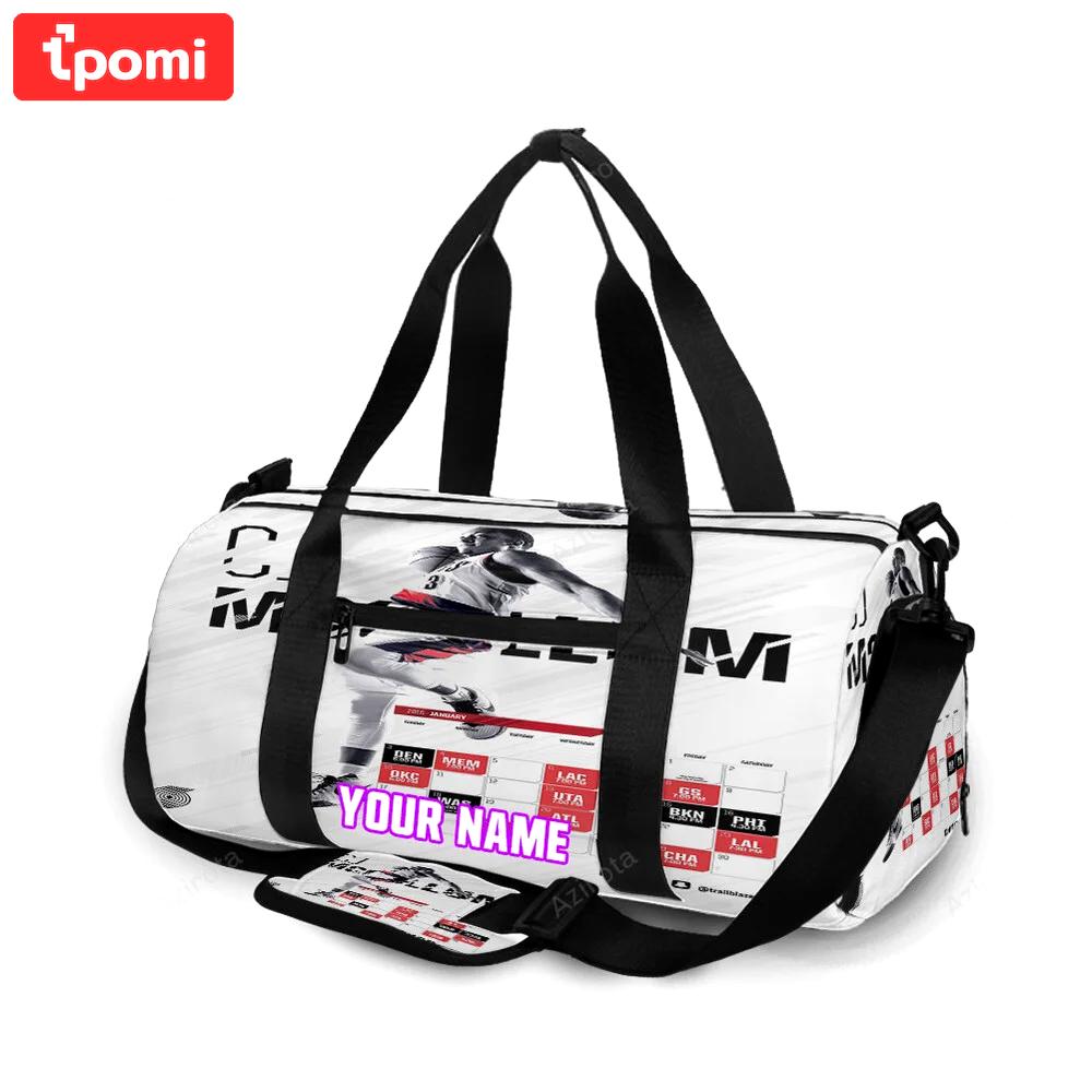 Portland trail blazers cj mccollum1 personalized name travel bag gym bag 2351 Travel Bag