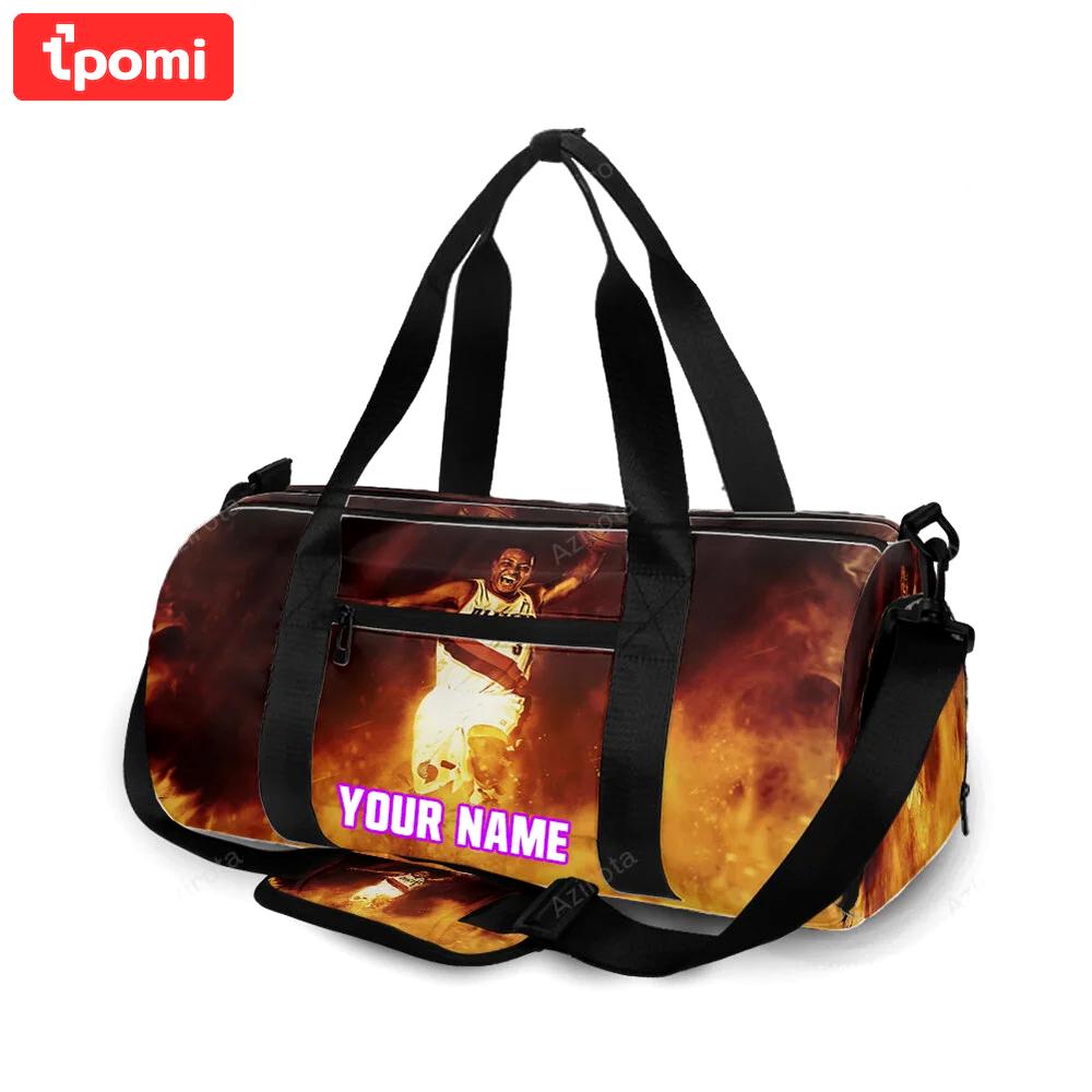 Portland trail blazers cj mccollum2 personalized name travel bag gym bag 2291 Travel Bag