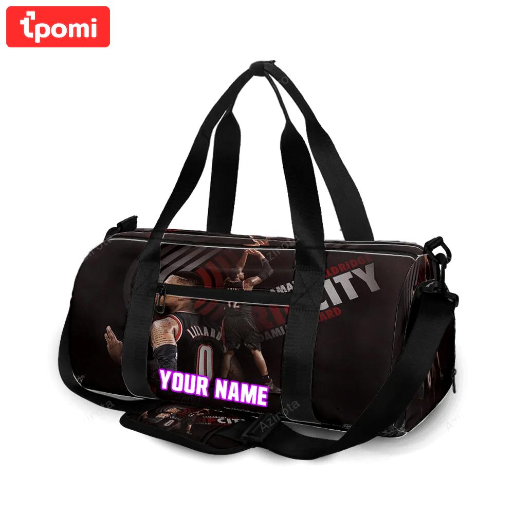 Portland trail blazers damian lillard6 personalized name travel bag gym bag 2306 Travel Bag