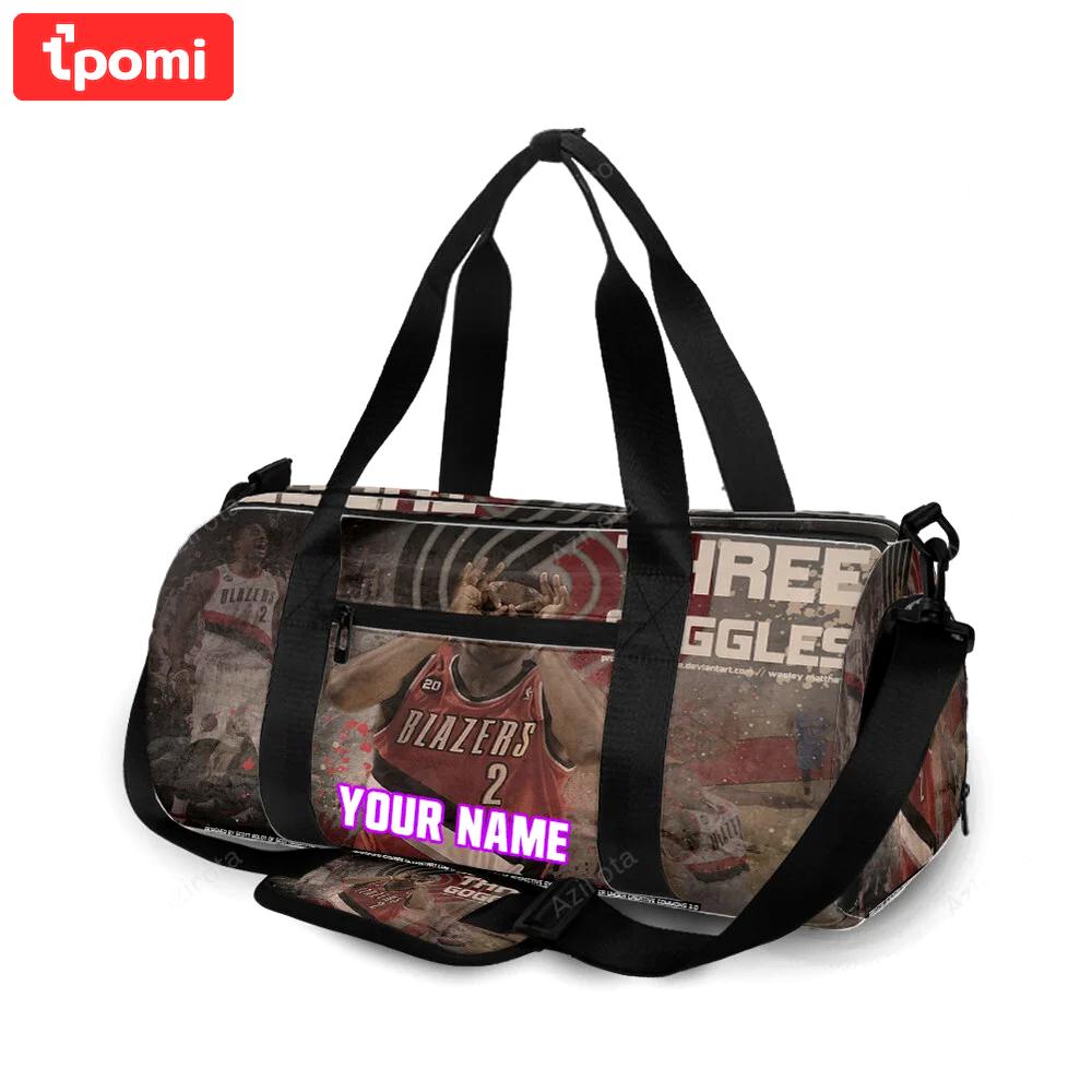 Portland trail blazers wesley matthews1 personalized name travel bag gym bag 2348 Travel Bag