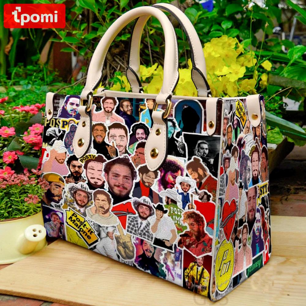 Post malone 1 leather bag for women gift 832 Women Leather Hand Bag