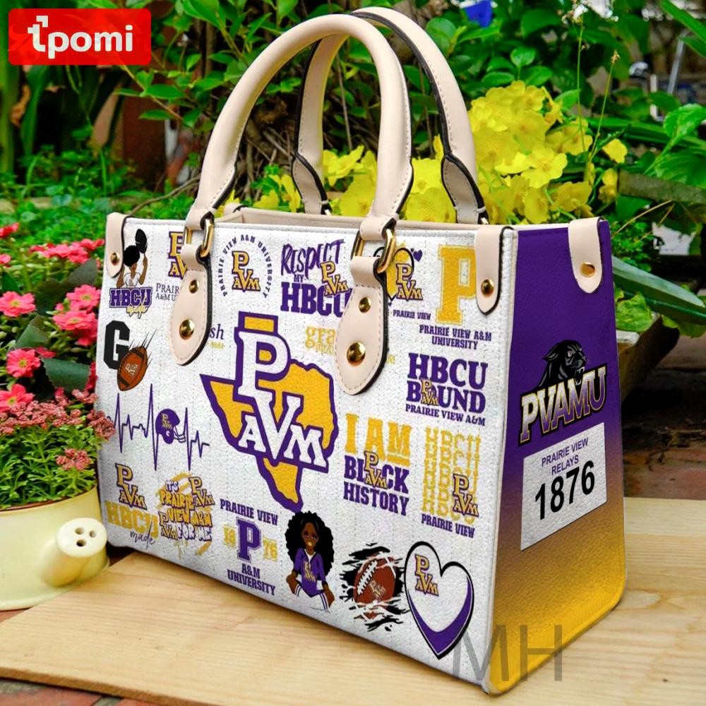 Prairie view a&m panthers 1 leather  handbag gift for  women 3054 Women Leather Hand Bag