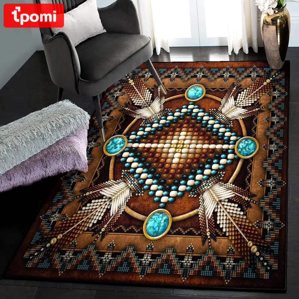 Puce cool rugs, brown native pattern rug Rectangle Rug