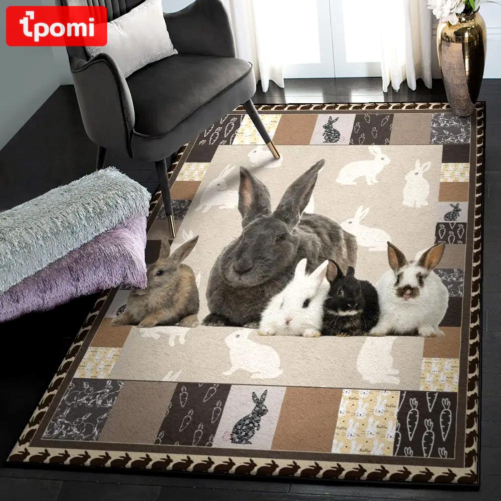 Rabbit large area rugs, rabbits rug Rectangle Rug