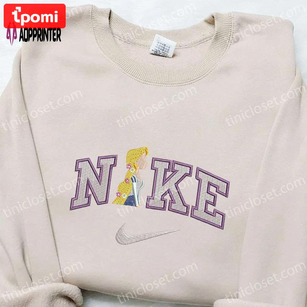 Rapunzel x nike cartoon embroidered shirt disney characters sweatshirt custom hoodie Embroidered Shirt