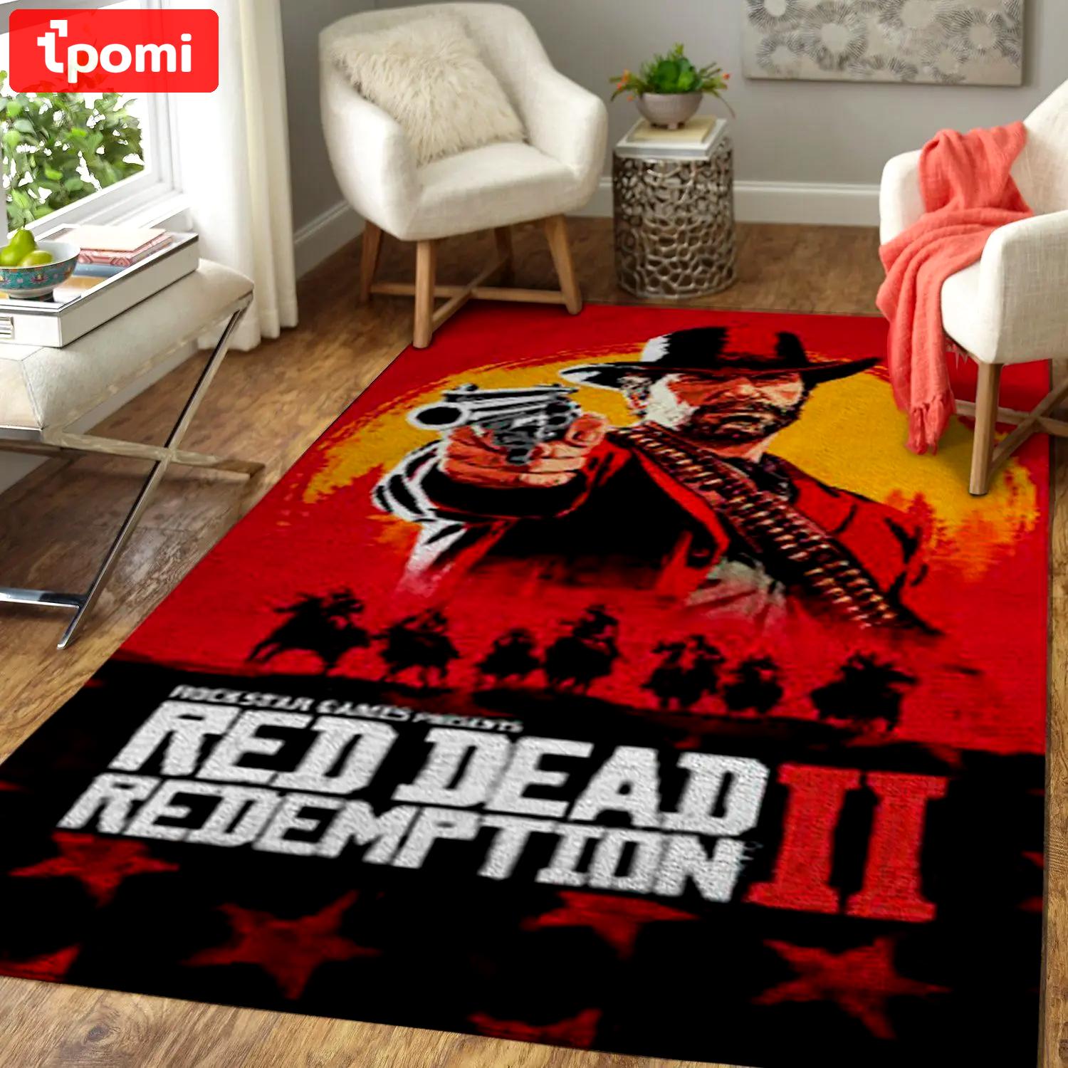 Red dead redemption area rug gaming gfd 190916 area rug living room carpet rug regtangle carpet floor decor home decor Rectangle Rug