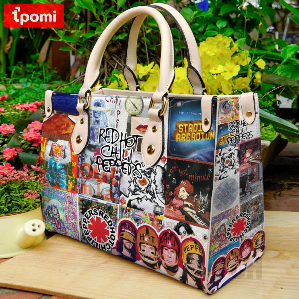 Red hot chili peppers lover leather hand bag gift for women’s day – perfect women s day gift! 318 Women Leather Hand Bag