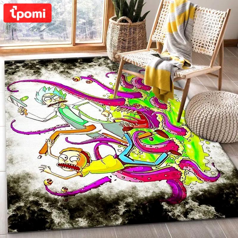 Rick and morty 101 area rug living room and bed room rug rug regtangle carpet floor decor home decor Rectangle Rug