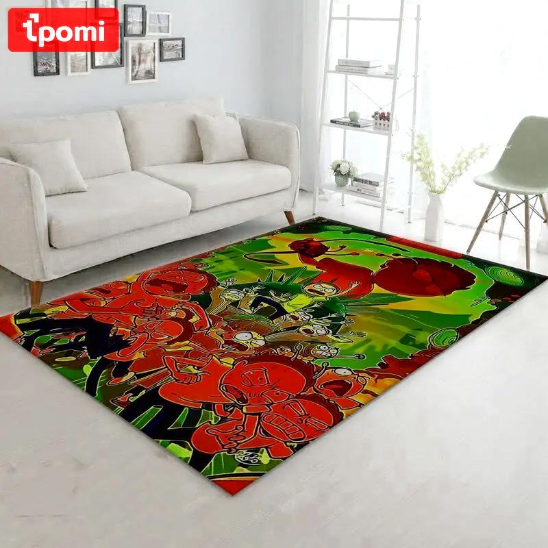 Rick and morty 124 area rug living room and bed room rug rug regtangle carpet floor decor home decor Rectangle Rug