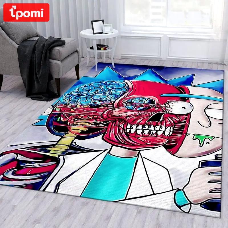 Rick and morty 36 area rug living room and bed room rug rug regtangle carpet floor decor home decor Rectangle Rug