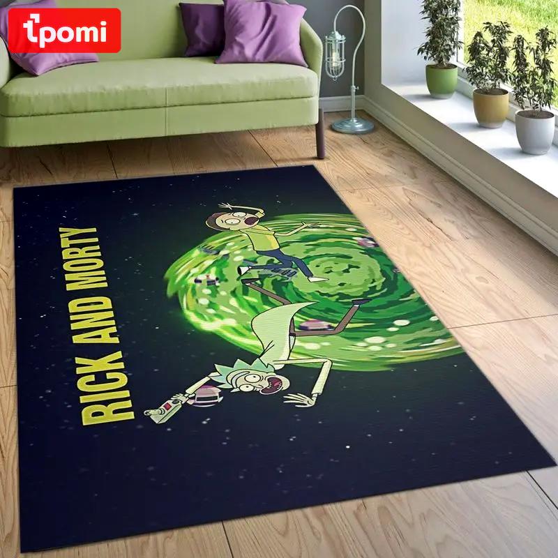 Rick and morty 98 area rug living room and bed room rug rug regtangle carpet floor decor home decor Rectangle Rug