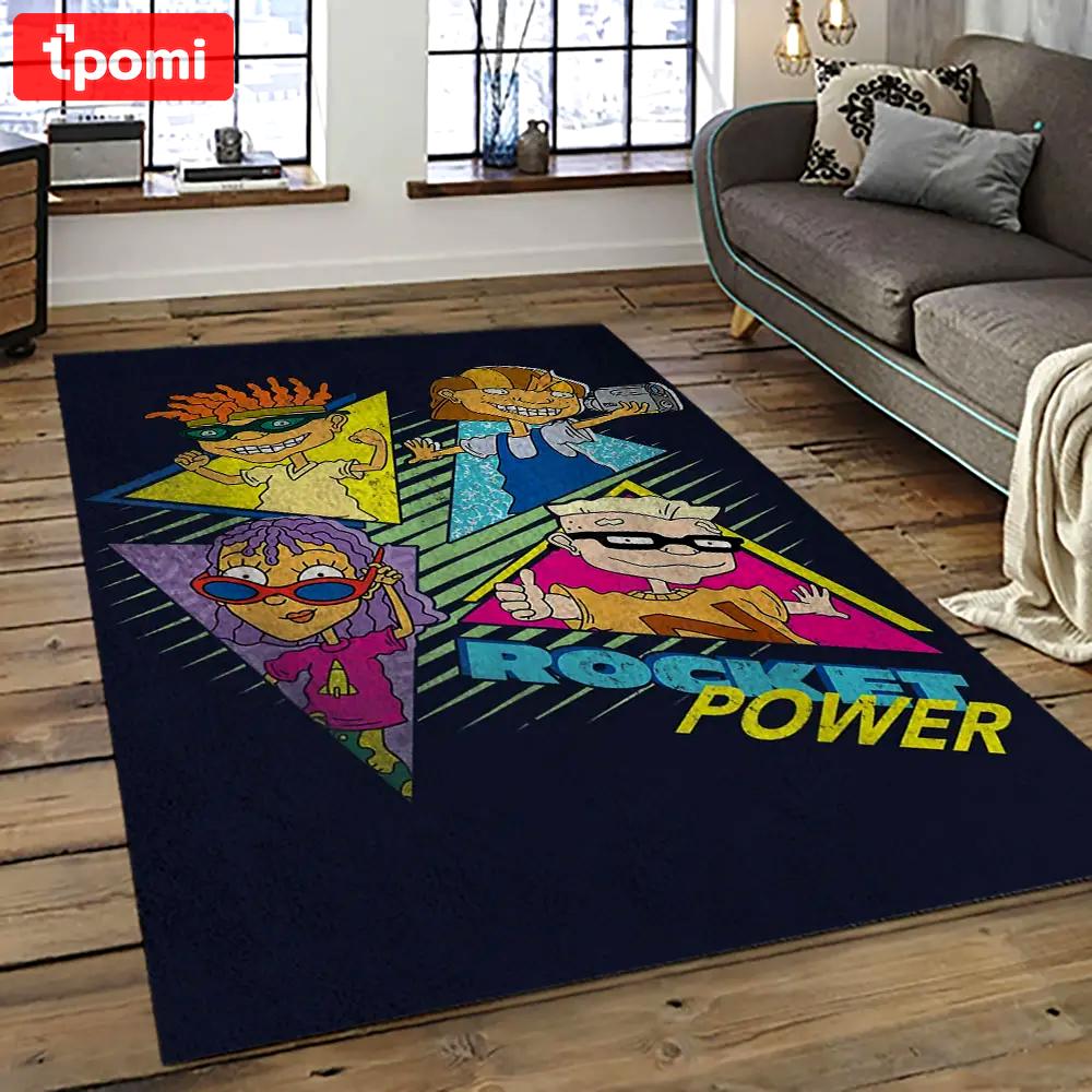 Rocket power action cartoon retangle carpet area rug home decor best gift for fan and friends rp26 Rectangle Rug