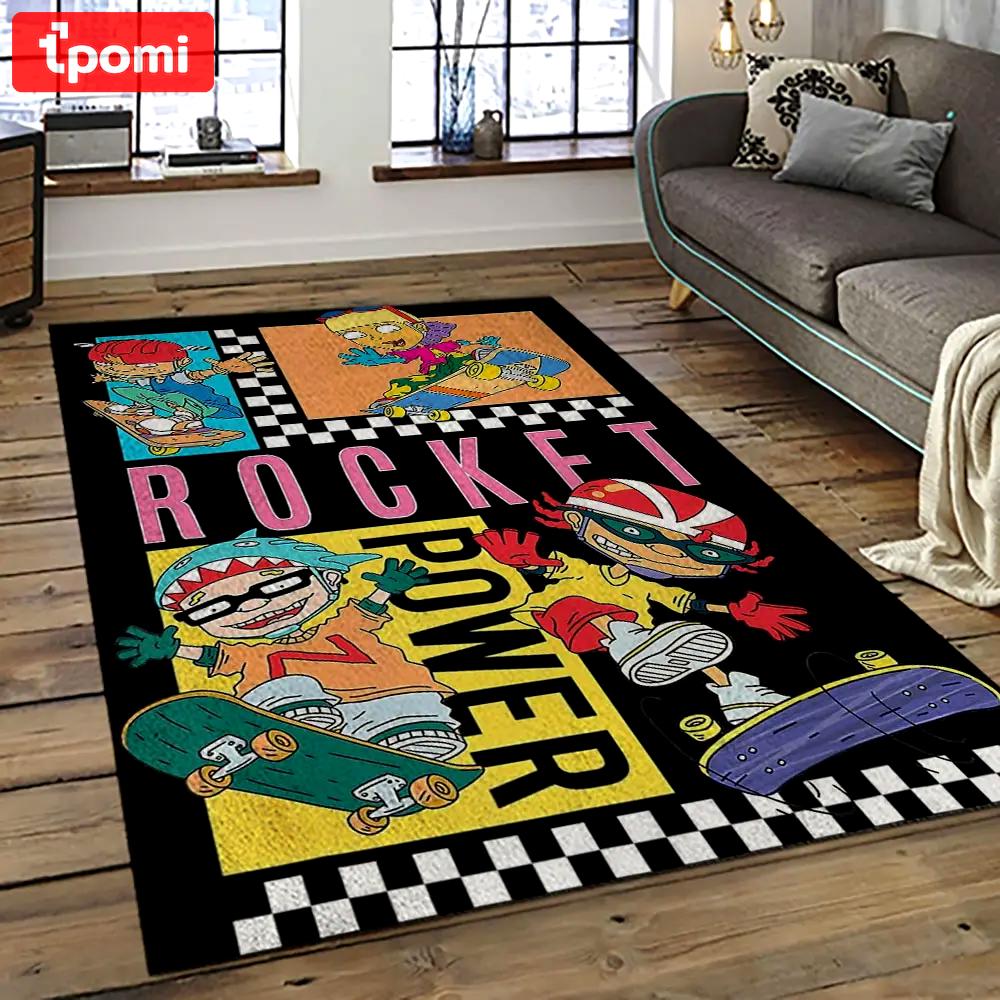 Rocket power action cartoon retangle carpet area rug home decor best gift for fan and friends rp7 Rectangle Rug