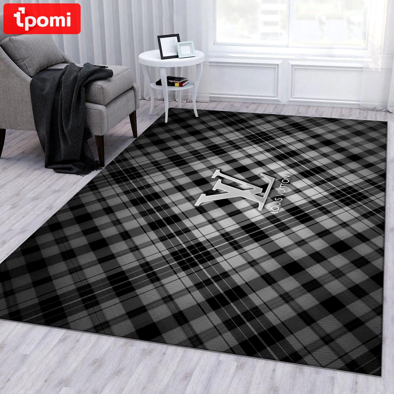 Rugs in living room and bedroom - Burberry ft louis vuitton rugs bedroom rug family gift floor mats keep warm in winter Rectangle Rug