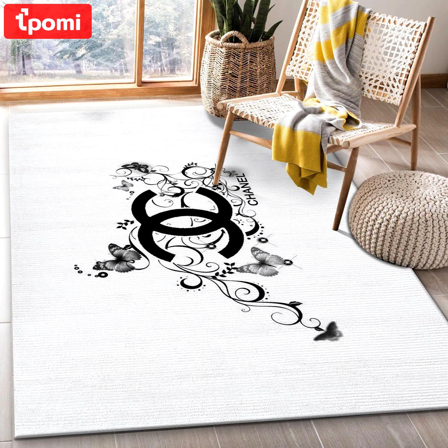 Rugs in living room and bedroom - Chanel area rug living room rug christmas gift floor mats keep warm in winter Rectangle Rug