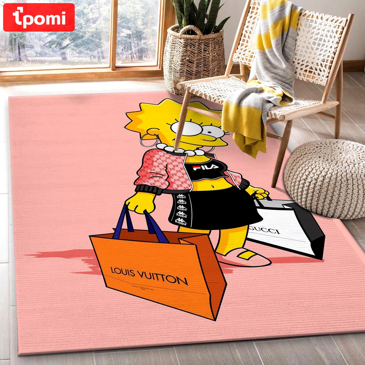 Rugs in living room and bedroom - Dapper lisa louis vuitton vs gucci area rug fashion brand rug christmas gift floor mats keep warm in winter Rectangle Rug