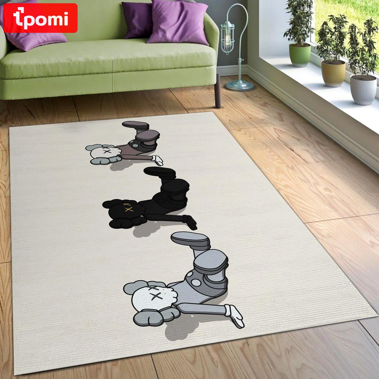 Rugs in living room and bedroom - Kaws supreme holiday figurine set rug bedroom rug christmas gift us decor Rectangle Rug