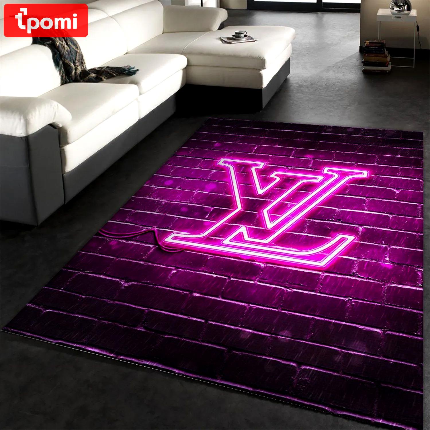 Rugs in living room and bedroom - Louis vuitton neon rug bedroom rug floor decor home decorations Rectangle Rug