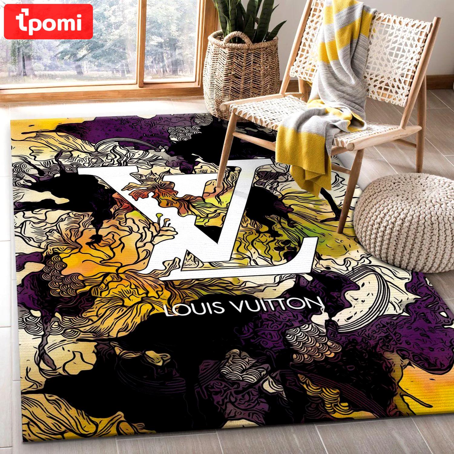 Rugs in living room and bedroom - Louis vuitton rug fashion brand rug floor decor home decorations Rectangle Rug