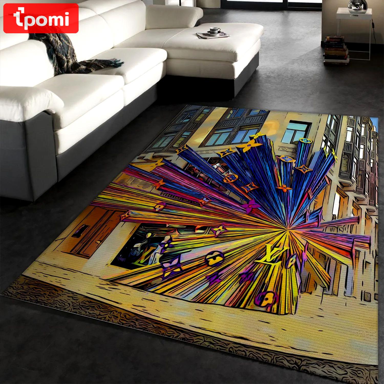 Rugs in living room and bedroom - Louis vuitton store area rugs fashion brand rug christmas gift us decor Rectangle Rug
