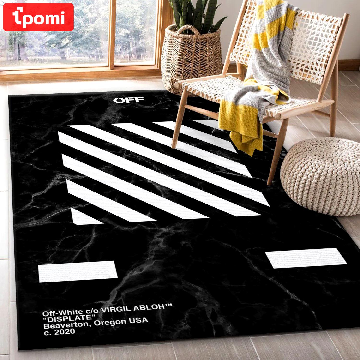 Rugs in living room and bedroom - Off-white marmor area rug living room rug floor decor home decorations Rectangle Rug