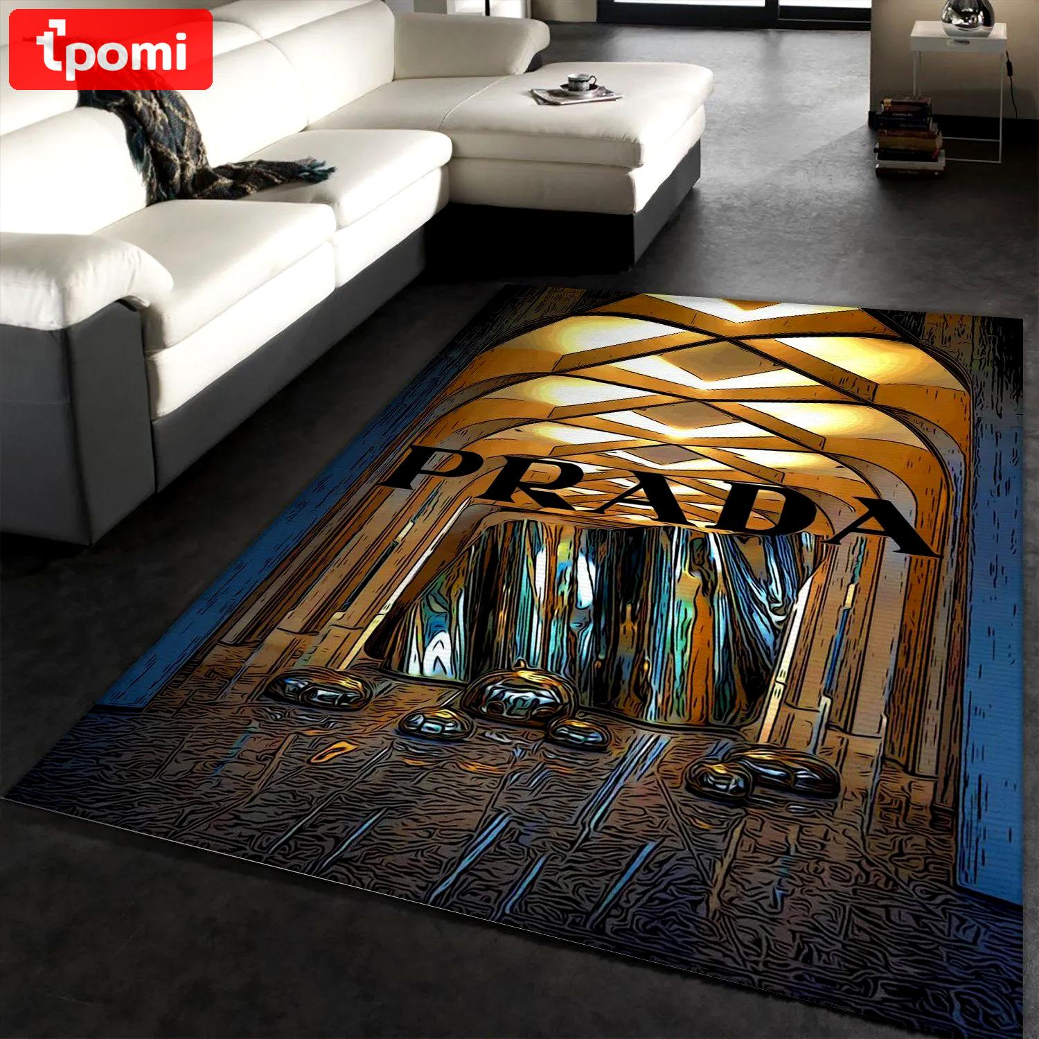 Rugs in living room and bedroom - Prada fashion area rug fashion brand rug christmas gift floor mats keep warm in winter Rectangle Rug