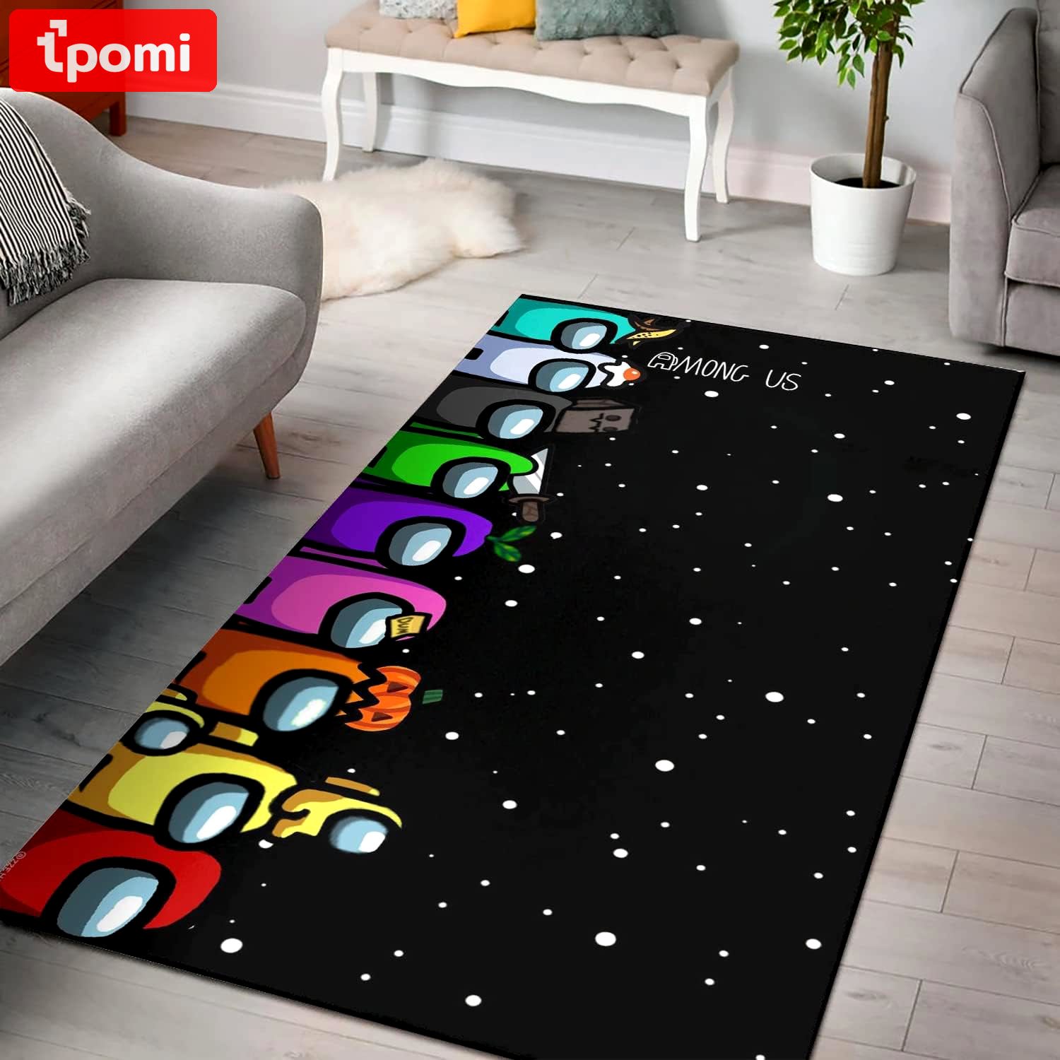 Rugs in living room and bedroom among us rug Rectangle Rug