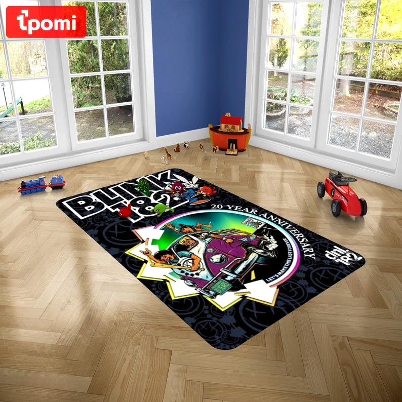 Rugs in living room and bedroom blink 182 quotes rug - 20 year anniversary painting carpet - funny blink 182 music rug - blink-182 world tour rug- blink-182 fans lover gift Rectangle Rug