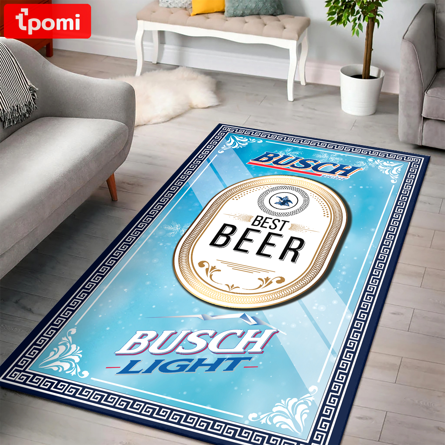Rugs in living room and bedroom busch light beer rug rectangle Rectangle Rug