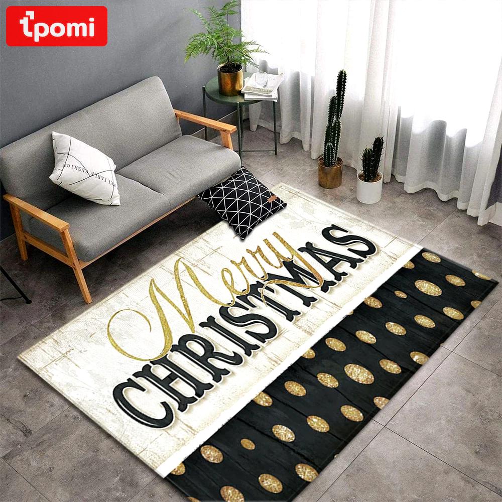 Rugs in living room and bedroom christmas and happy new year home decor area rug Rectangle Rug