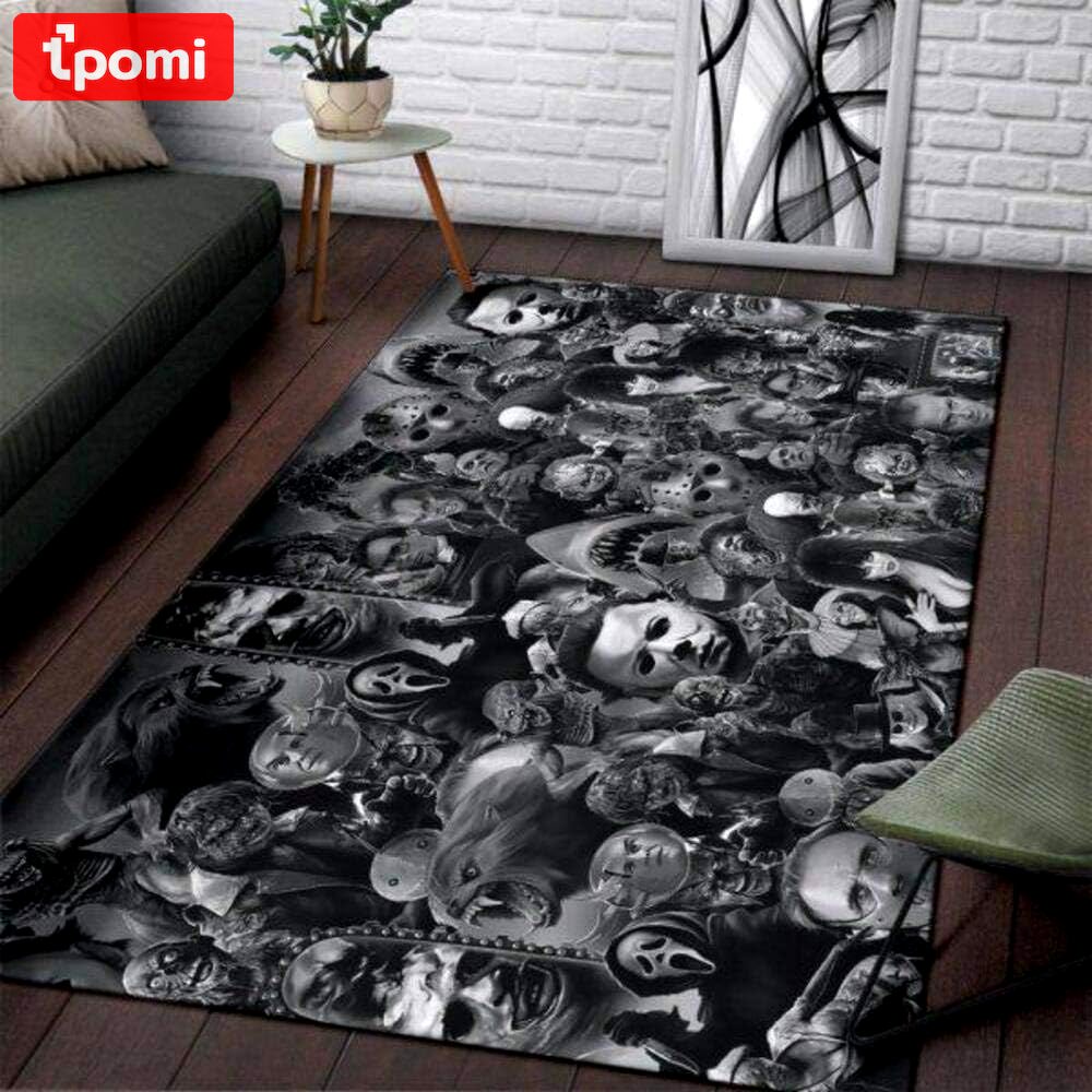 Rugs in living room and bedroom famous horror halloween area rug Rectangle Rug