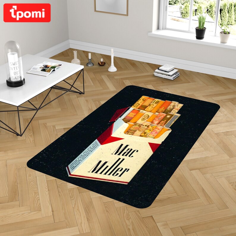 Rugs in living room and bedroom mac miller limited edition rug - mac miller rug - mac miller mat- music gift- mac miller carpet- music room decor- gift for fan- mac miller Rectangle Rug
