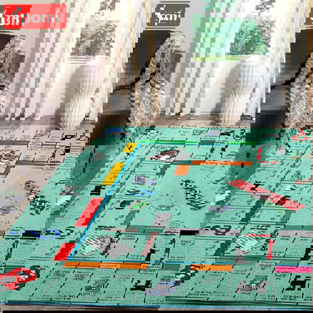 Rugs in living room and bedroom monopoly area rug gaming carpet gamer living room rugs rug regtangle carpet floor decor home decor Rectangle Rug