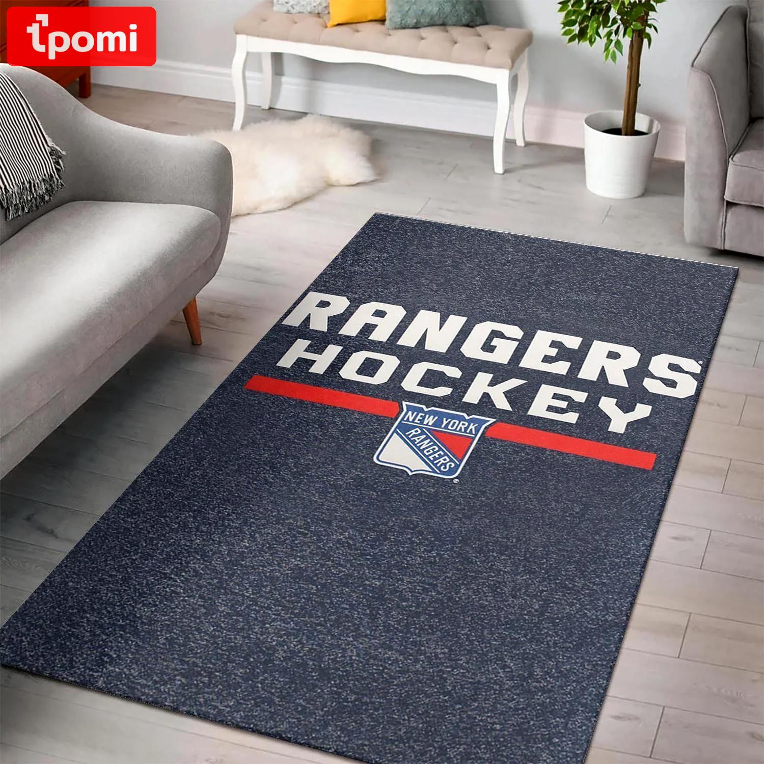 Rugs in living room and bedroom new york rangers area rug nhl ice hockey team logo carpet living room rugs floor decor Rectangle Rug