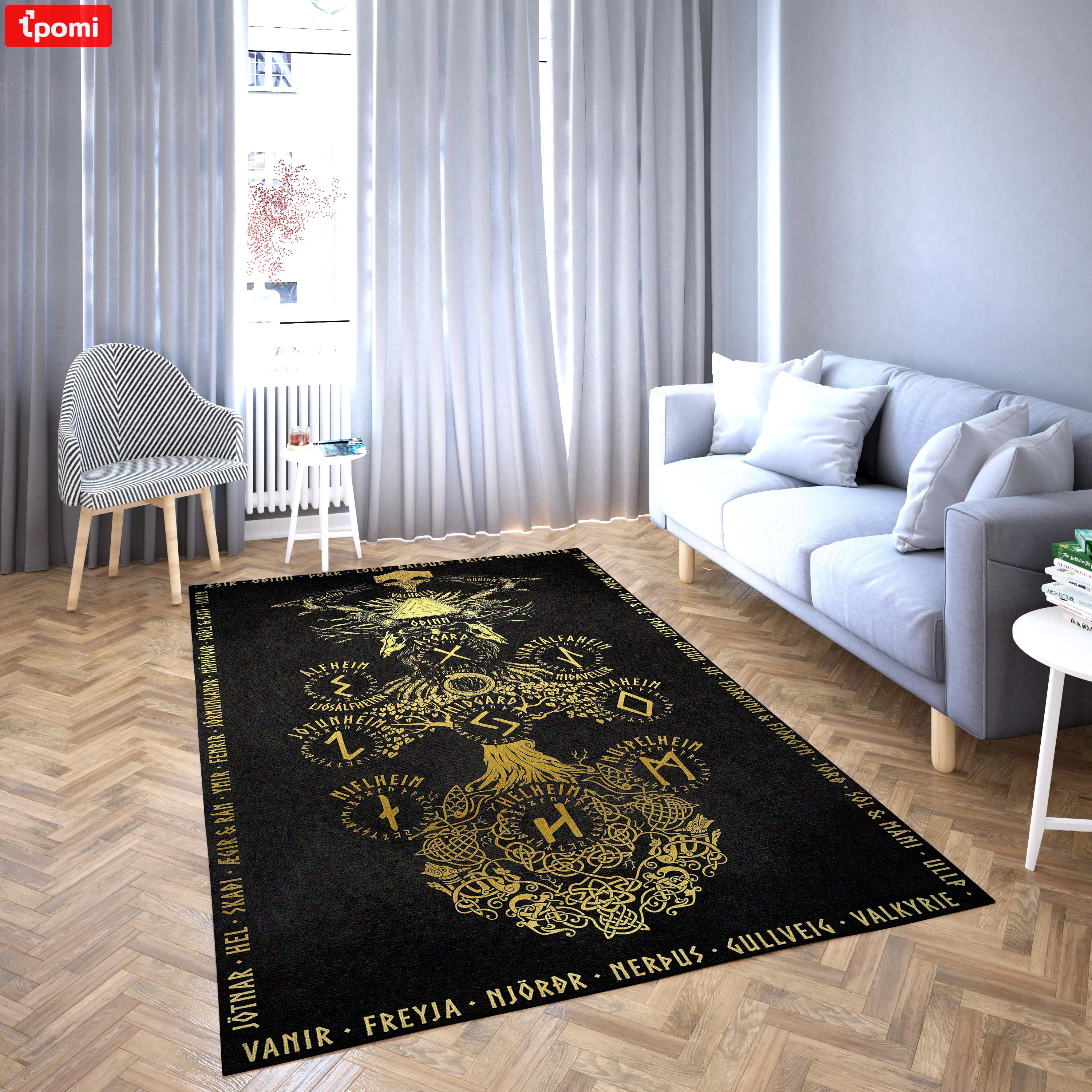 Rugs in living room and bedroom norse mythology viking carpet living room area rug Rectangle Rug
