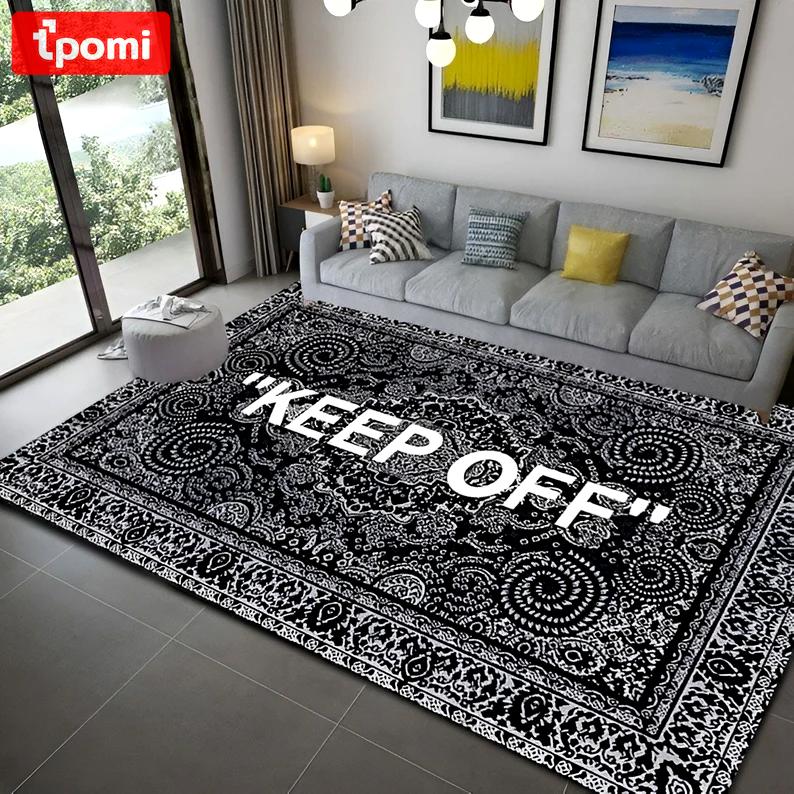 Rugs in living room and bedroom off white keep off rug- keep off- keep off carpet- for living room- fan carpet-popular rug- themed rug- cool rug decor- for bedroom rugs Rectangle Rug
