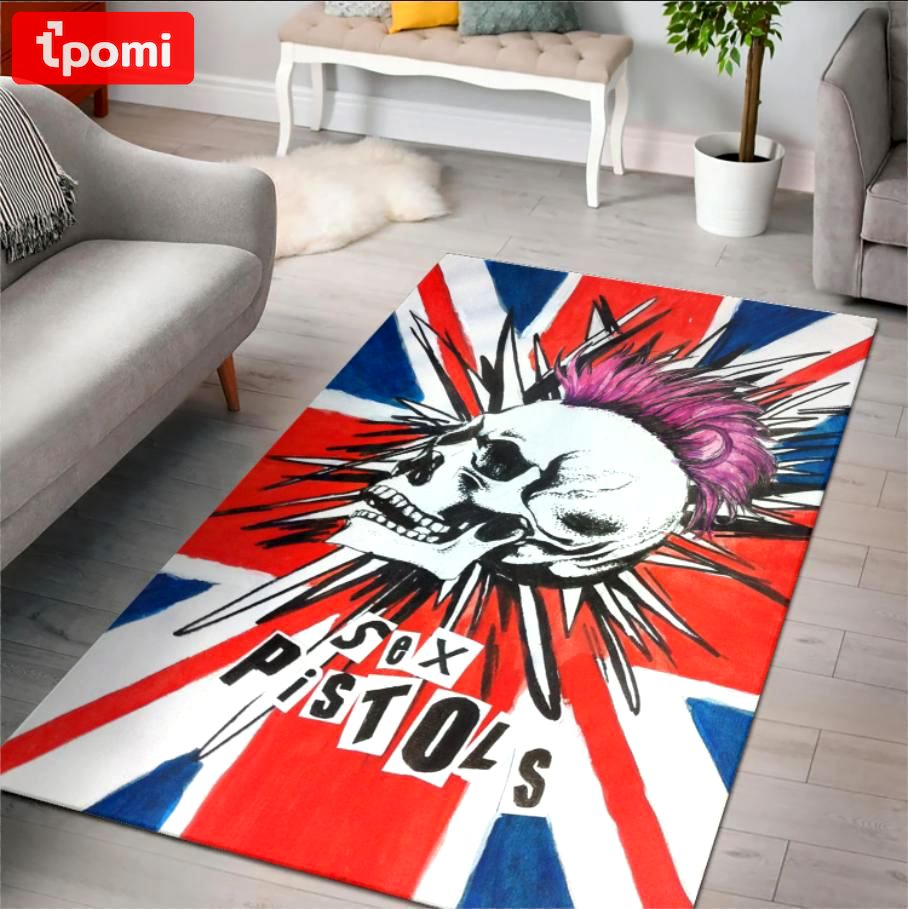 Rugs in living room and bedroom sx pistol punk band area rug rugs for living room rug home decor Rectangle Rug