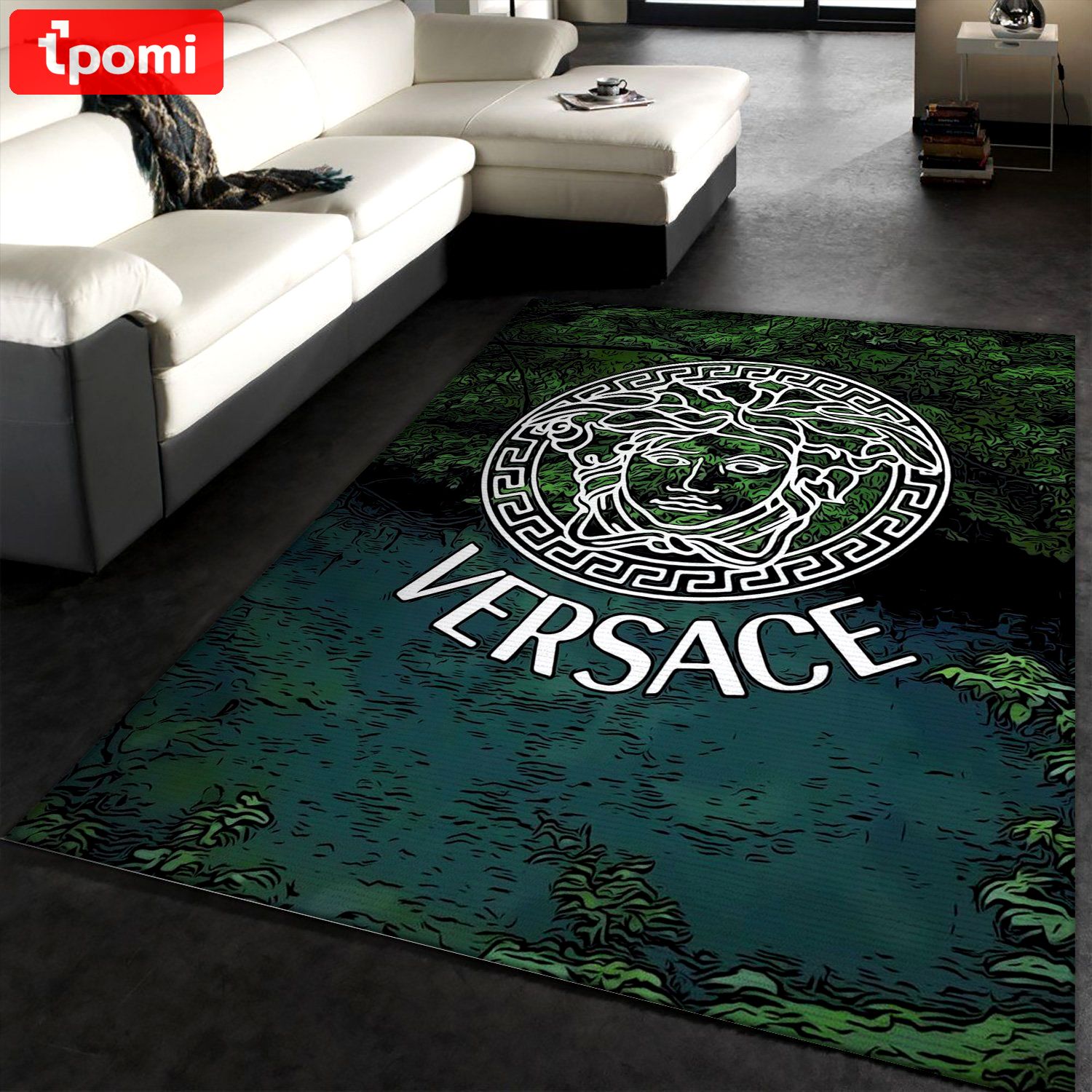 Rugs in living room and bedroom versace area rug living room rug christmas gift us decor Rectangle Rug