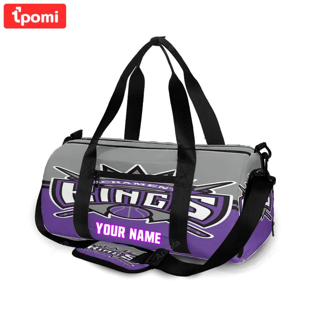 Sacramento kings emblem texture3 personalized name travel bag gym bag 2276 Travel Bag