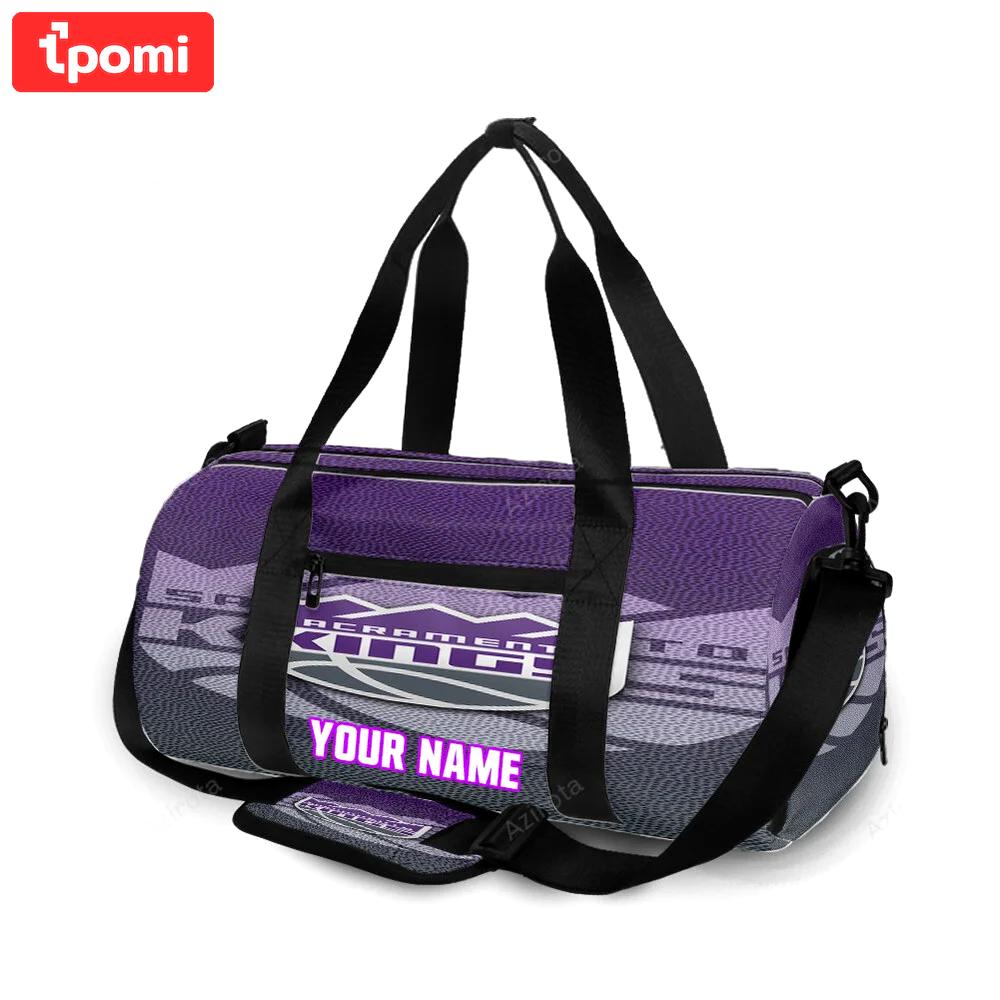 Sacramento kings emblem texture8 personalized name travel bag gym bag 2293 Travel Bag